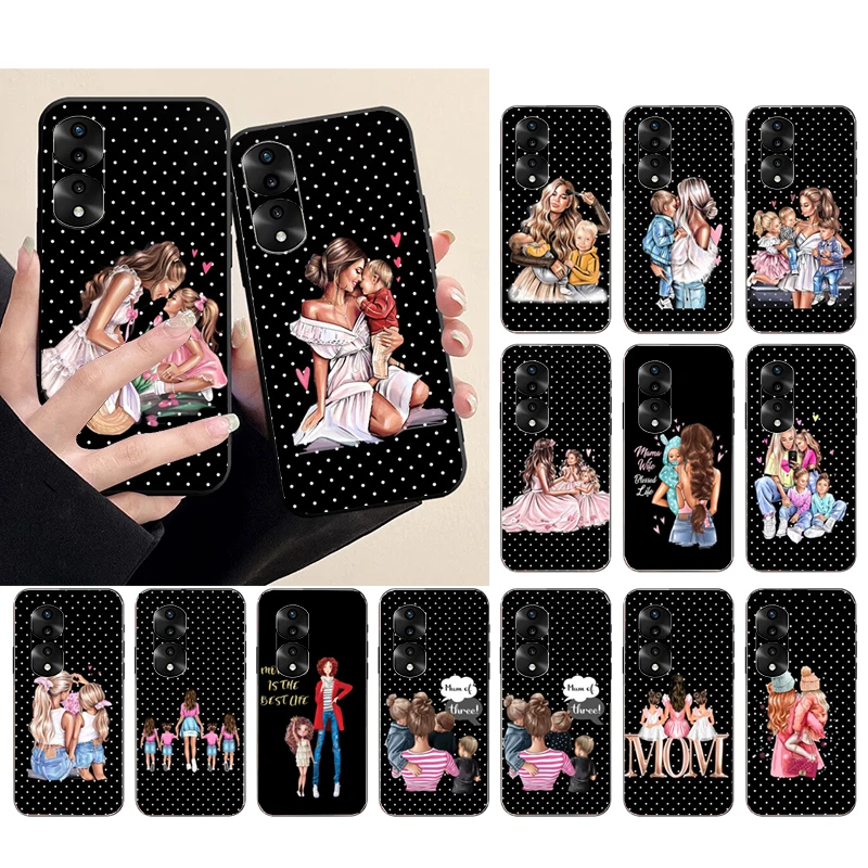

Phone Case for Huawei Honor X9 X8 X7 X6 70 50 60 Pro 10X 20 Lite 8A 8S 8X 9X 9A 9S 10i Mama Mom Son Daughter Funda