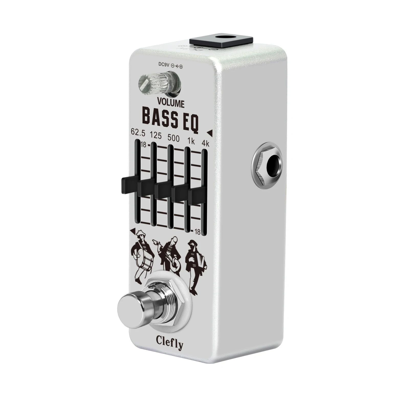 Clefly LEF-317B  Bass EQ Pedal 5 Band Equalizer Pedals For Bass Guitar With 5 Band Graphic Mini Size True Bypass