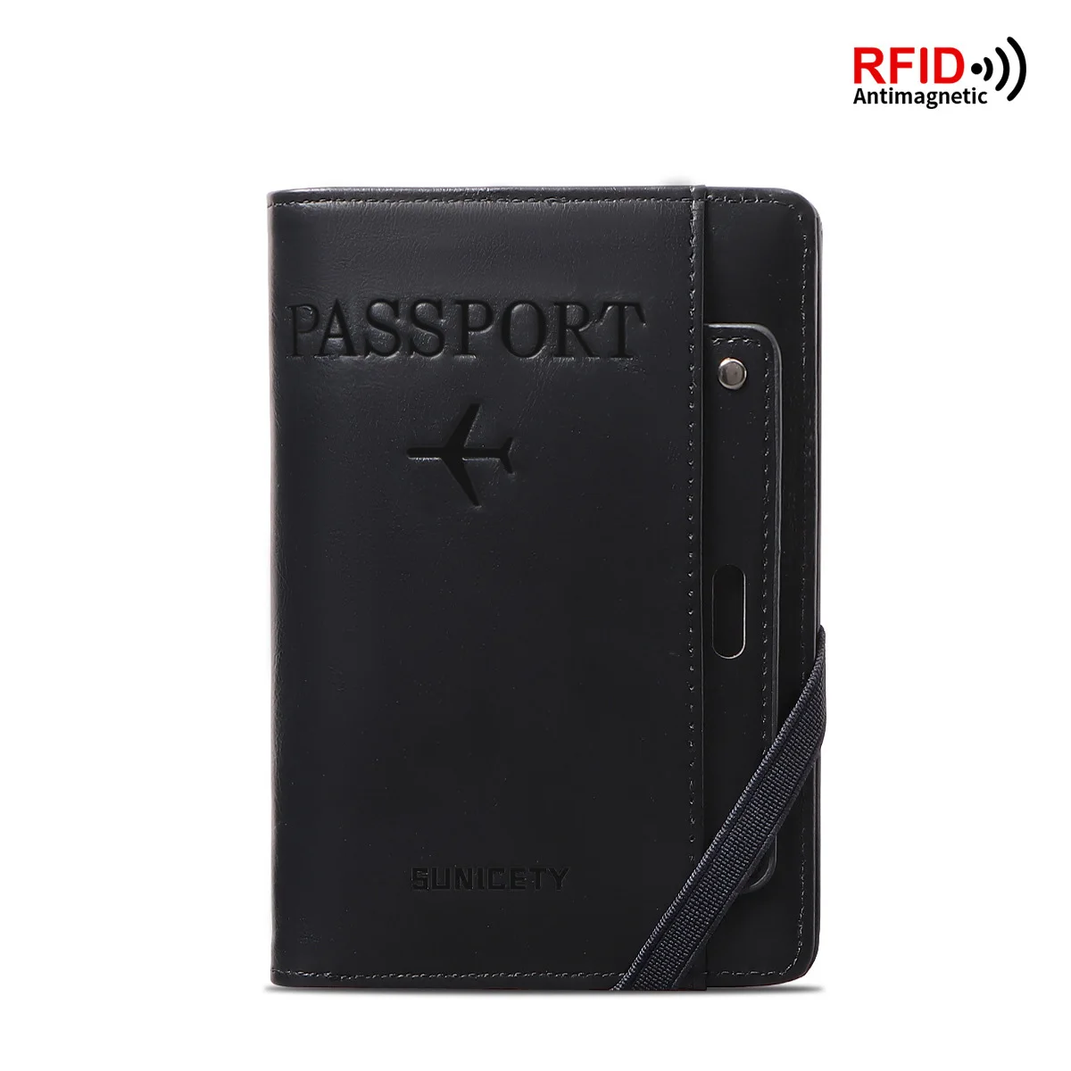 Leather Multifunctional Organizer Vaccine Card Holder Travel ID Passport Holder RFID Driving Licence PU Passbook Case Wallet Bag