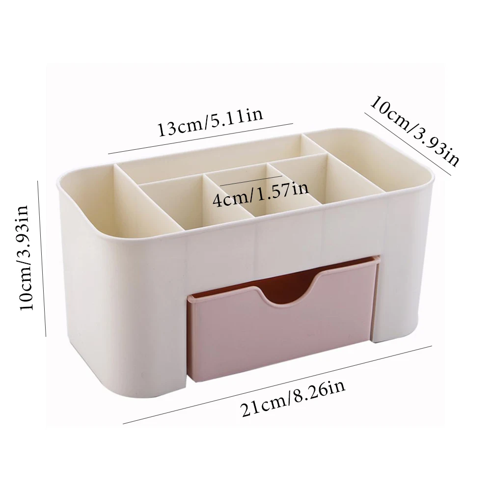 Plastic Manicure Organizer Double Layer Nail Art Storage Box Cosmetic Drawers Jewelry Display Case Desktop Container Nail Supply images - 6