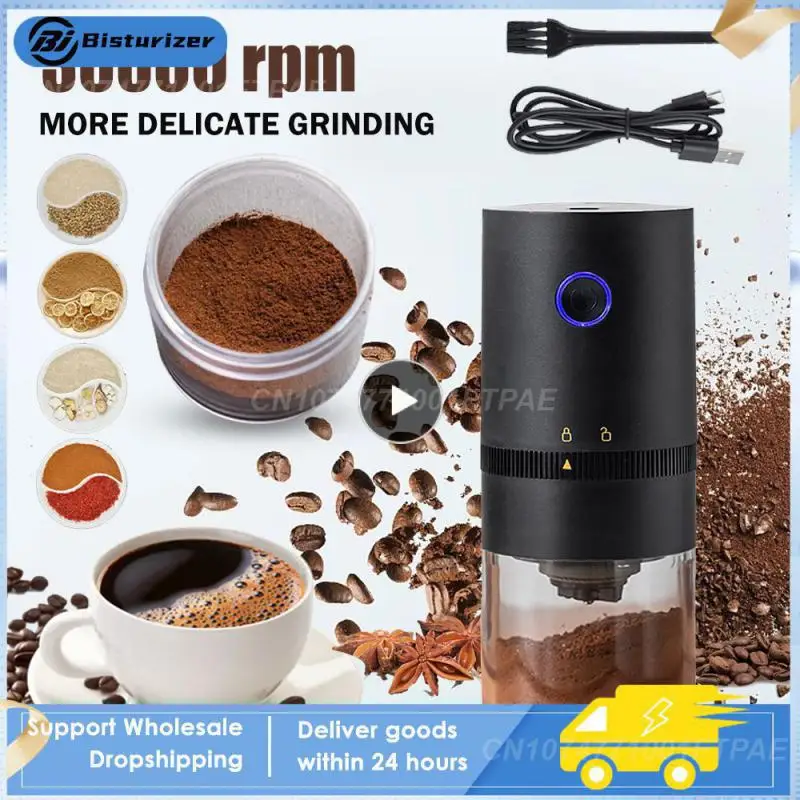 

For Drip Coffee Electric Coffee Bean Grinder Household Coffee Bean Grinder Mini Usb Type-c Charging Electric Coffee Grinder