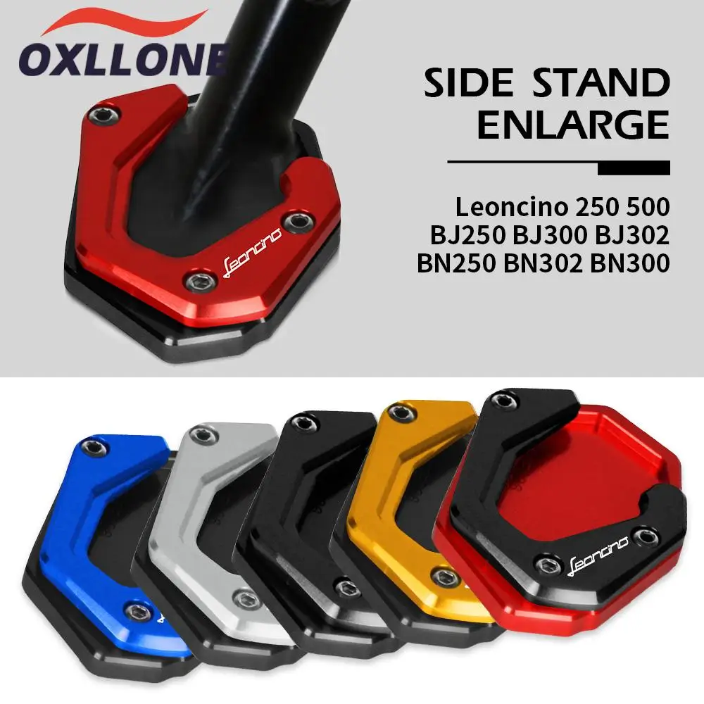 

Kickstand Extension Pad Plate Side Stand Enlarger FOR BENELLI leoncino 250 leoncino500 BNT BJ250 BJ300 BJ302 BN250 BN302 BN300