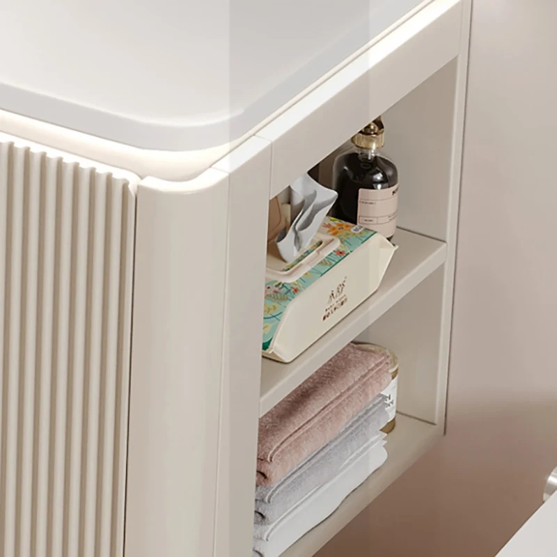 ceramiczna zintegrowana umywalka dębowa szafka łazienkowa szafa do przechowywania kremowa personalizacja mebli YX50BC