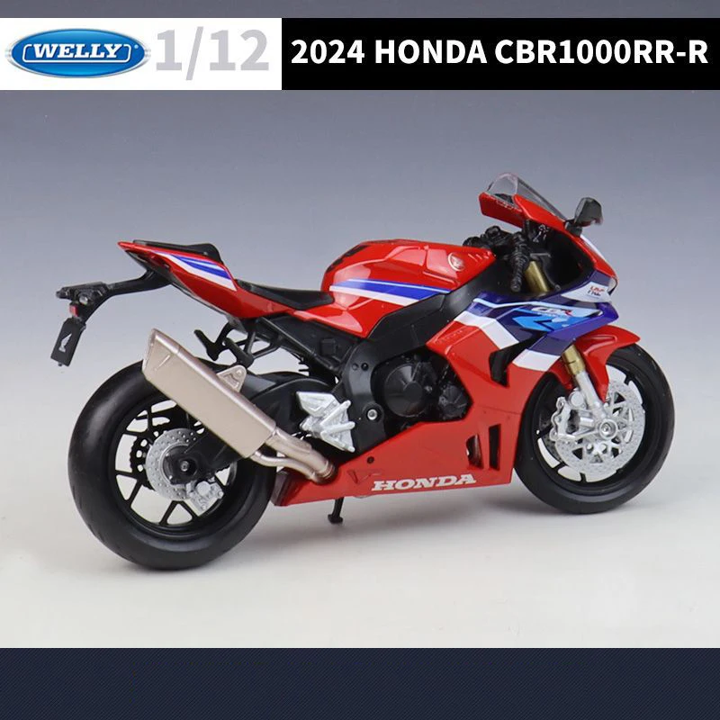 Коллекционная модель мотоцикла WELLY 112 HONDA CBR1000RR-R 2024 из сплава, с амортизатором, для бездорожья (art.: 3920dcae20cd6) - 3920dcae20cd6