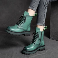 soft leather boots martin female large base of new fund of 2022 autumn winters is low with the soft bottom with high to help