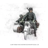 nx world war ii motorcycle soldier resin model kit tumei colorless self assembling resin figure