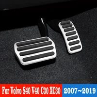 stainless steel car fuel accelerator non slip pad clutch brake pedal cover for volvo s40 v40 c30 xc30 atmt retrofit accessories