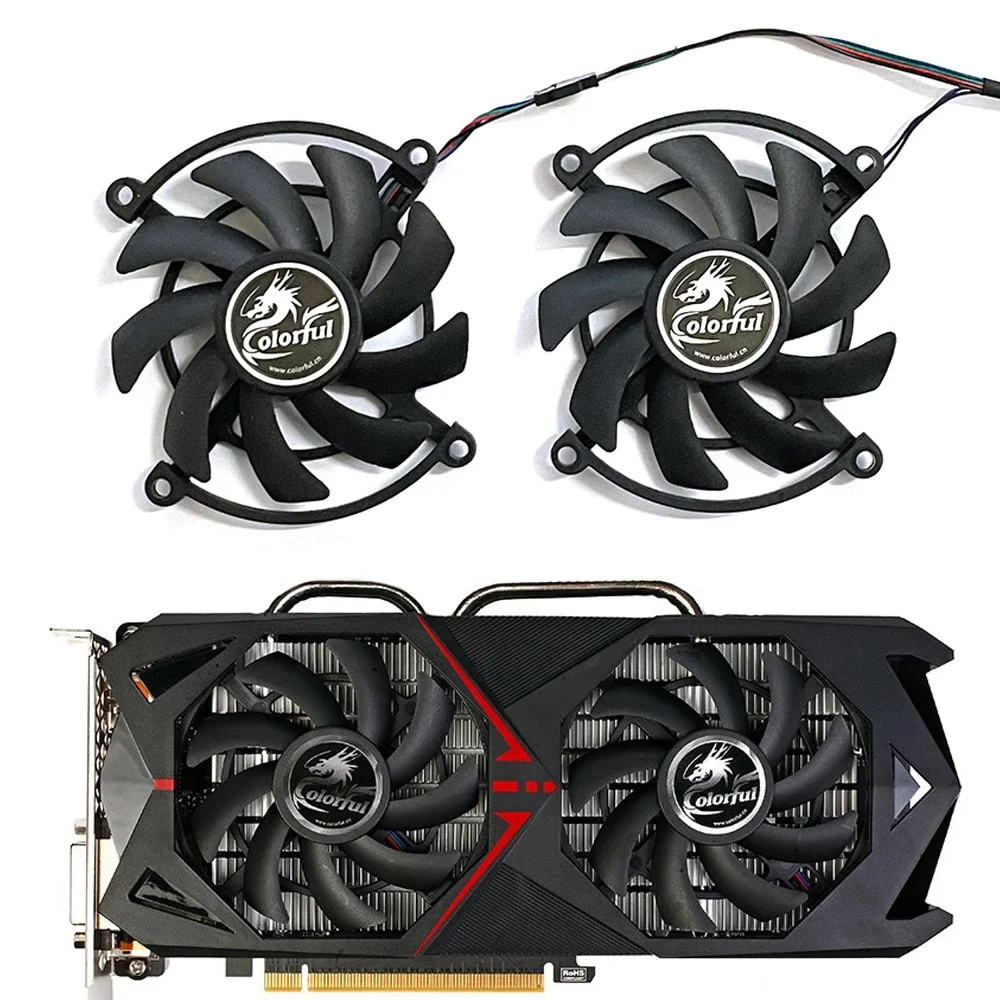 Новый вентилятор охлаждения для графической карты Geforce GTX1070 GTX1060 1070, 2 шт., 85 мм, 4 контакта