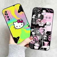 hello kitty phone case for huawei p smart z 2019 2021 p20 p20 lite pro p30 lite pro p40 p40 lite 5g black carcasa