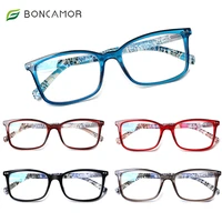 boncamor 5 pack anti fatigue uv reading glasses spring hinge blue light blocking men and women computer eyeglasses0 400