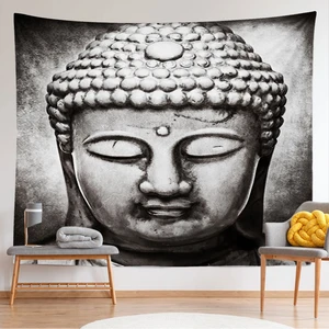 Retro Indian Buddha Tapestry Vintage Meditation Spiritualism 3D Print Poster Mural Yoga Mat Home Bedroom Decoration Aesthetic