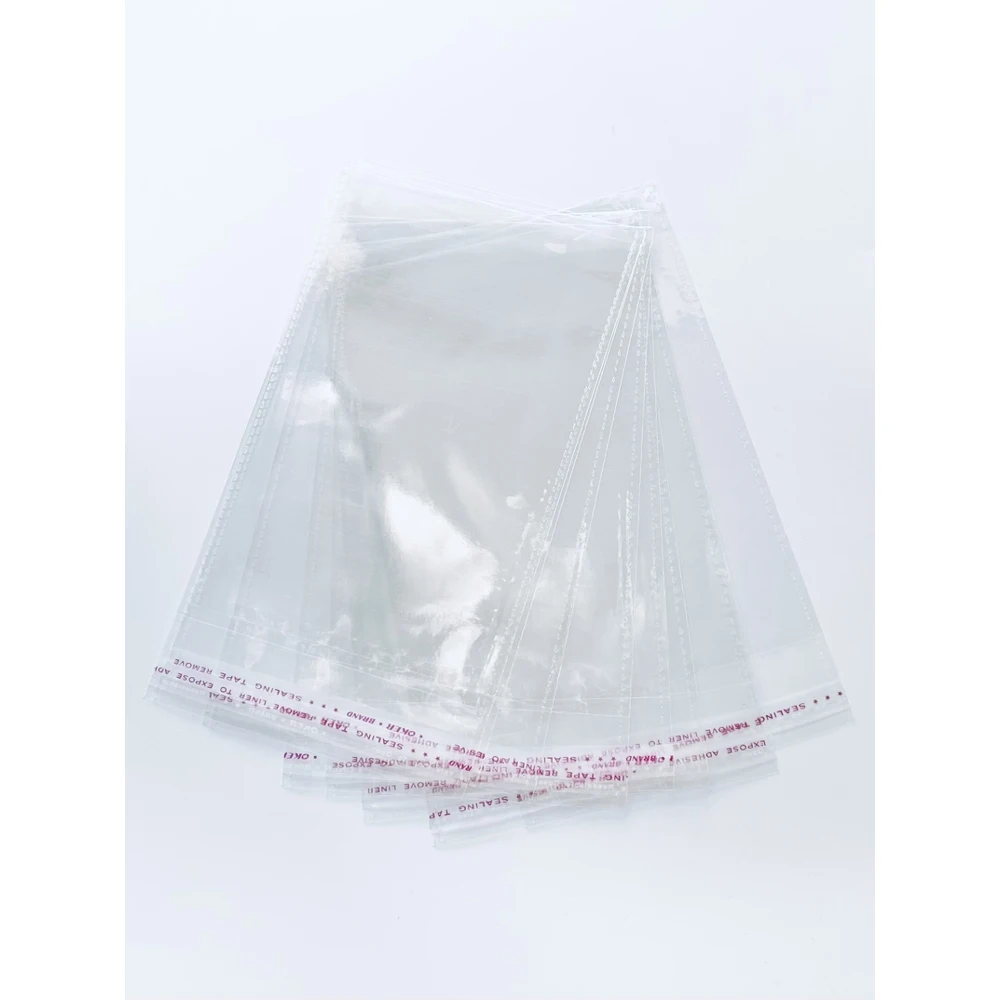 Packing bags with glue valve 10x15 cm Bopp transparent 30 micron 1000 pieces | Bottles Jars & Boxes