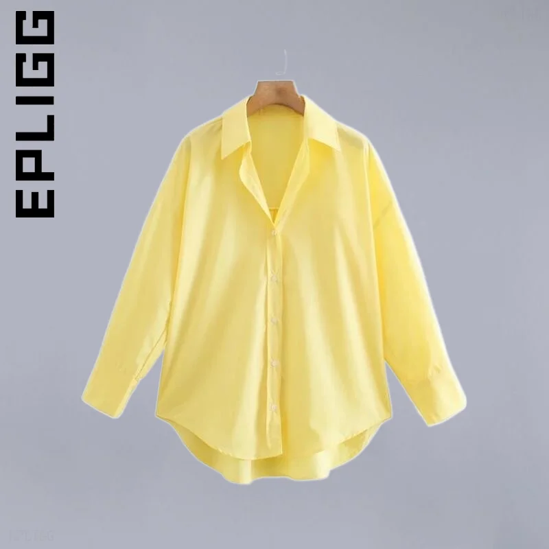 

Epligg Women Shirt Spring Summer Ladies Vintage New Tops Slim Solid Color Tops Women Women Top Soft Loose Ladies Shirts Female
