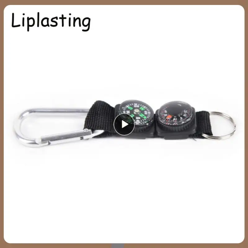 

Plastic Compass Portable Key Chain Multifunctional Mini Thermometer Camping Outdoor Tools Compasses Professional Durable