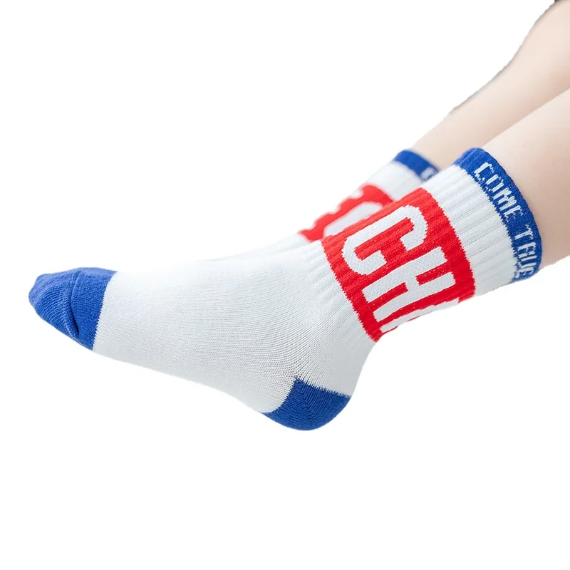 4pairs/Lot Children's Mid Tube Socks Pure Cotton Boys Girls Sports Sock Student Casual Socks