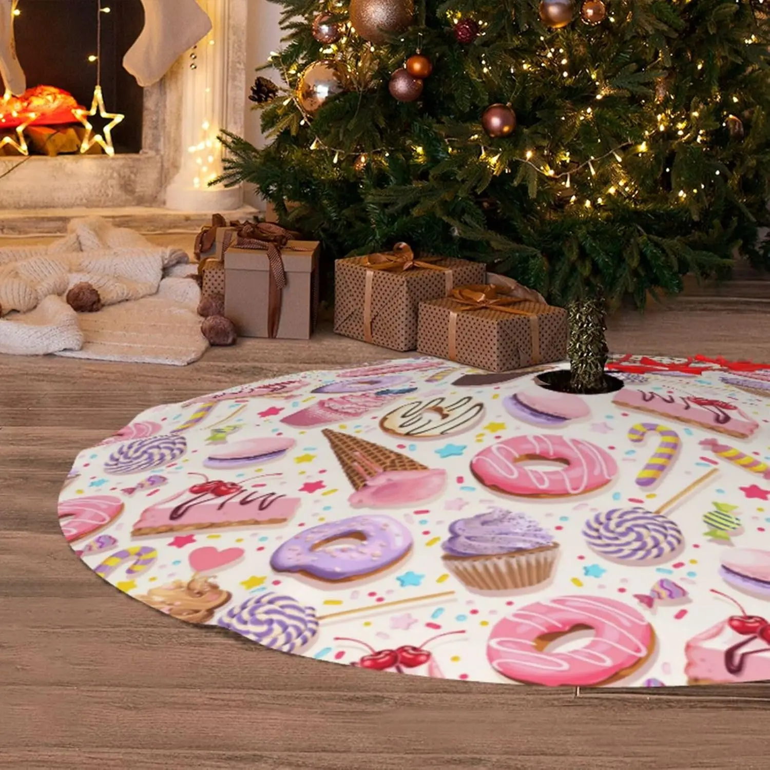 Леденцы конфеты макарун капкейк юбка на рождественскую елку 36 дюймов для