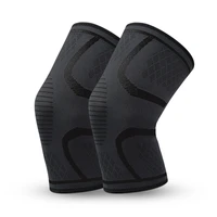 new sports compression knee support brace patella protector knitted silicone leg pads for cycling running basketball football