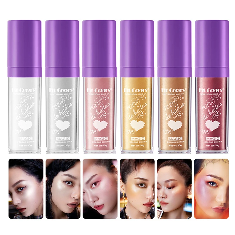 

Fairy Highlighter Contouring Bronzer Glow Glitter Shimmer Powder Natural Brightening Facail Makeup Cosmetics Women Beauty