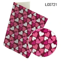 for festive and happy party decoration valentines day love print faux leather fabric piece 30x136cm