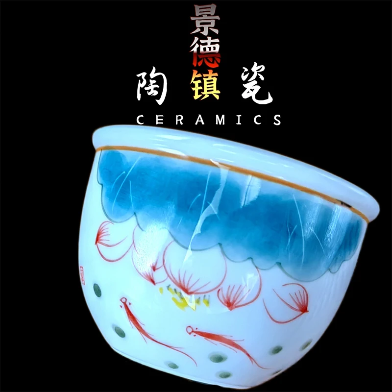 

Chinese Unusual Porcelain Beautiful Lotus Cup Hand Made Jingdezhen Aesthetic For White Black Flower Oolong Puer Kung Fu Tea