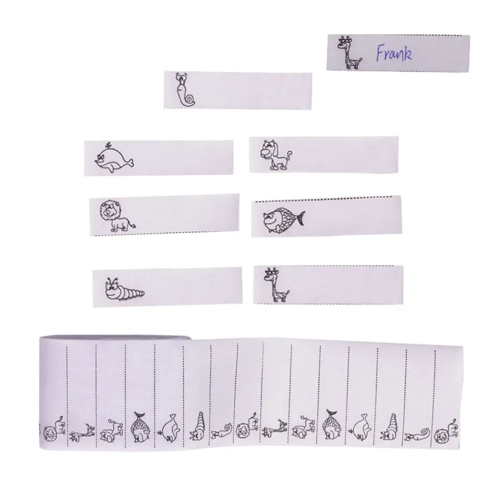 

100/200pcs/pack DIY Crafts Clothes Accessories Tags White Garment Labels Garment Fabric Washable Name Label