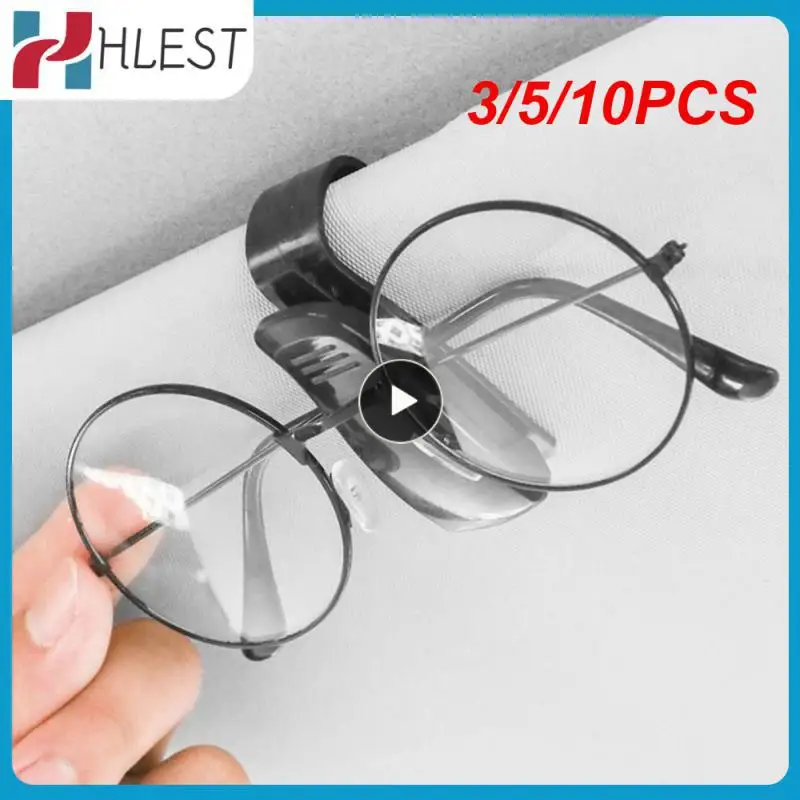 

3/5/10 шт. Автомобильный держатель для карт, многофункциональный 2 в 1 Автомобильный солнцезащитный козырек, держатель для очков, Портативный прочный Автомобильный держатель для очков