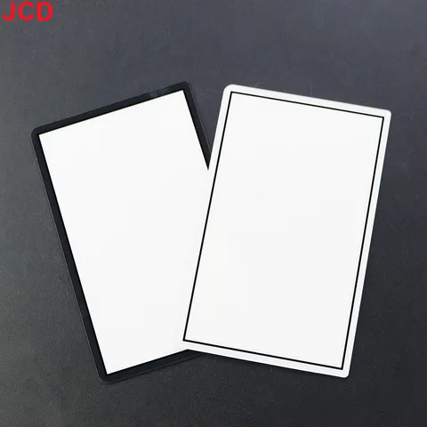 JCD 1 шт. для нового 3DS, черно-белая верхняя зеркальная поверхность, стеклянная крышка объектива, верхняя передняя крышка ЖК-экрана для ремонта новой консоли 3DS
