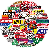 103050100pcs jdm logo racing car modification stickers motorcycle laptop bike helmet cool waterproof graffiti sticker decals
