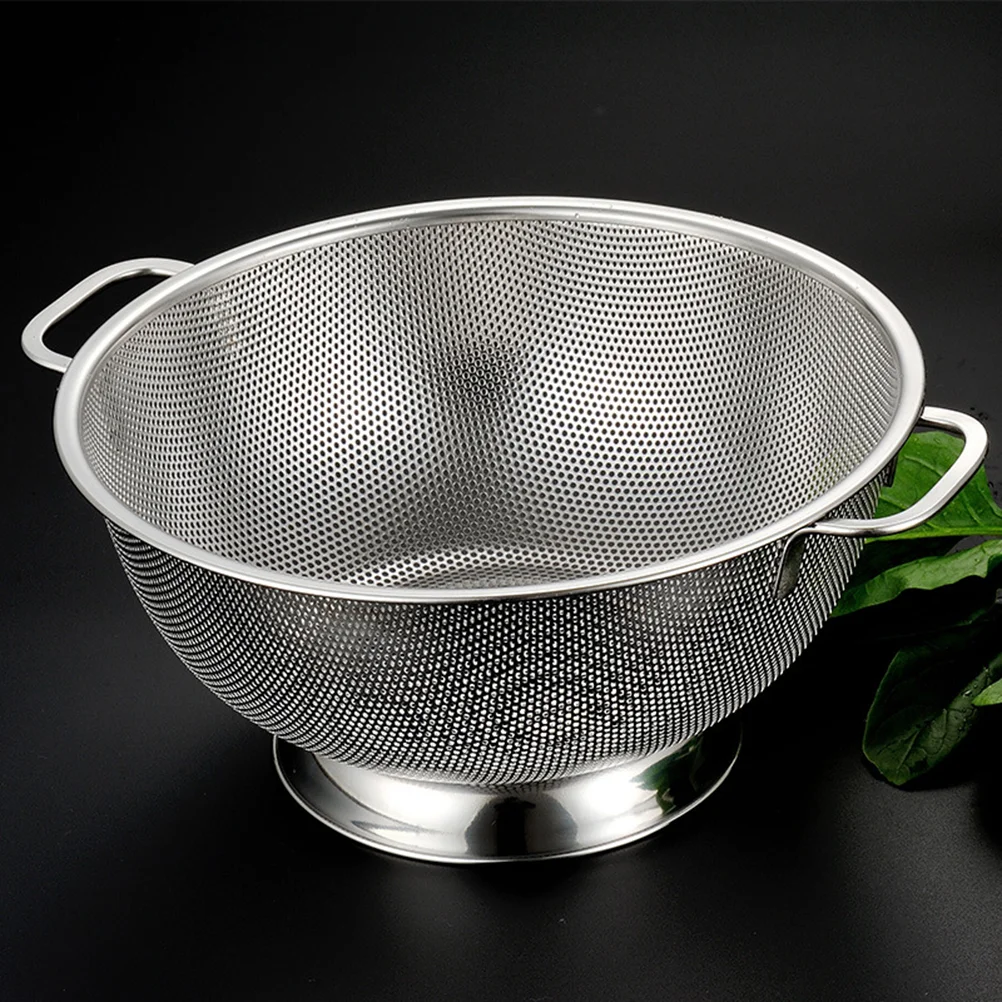 

Strainer Colander Stainless Steel Colander Professional Strainer with Heavy Duty Handles Durable Useful Strainer Colander for