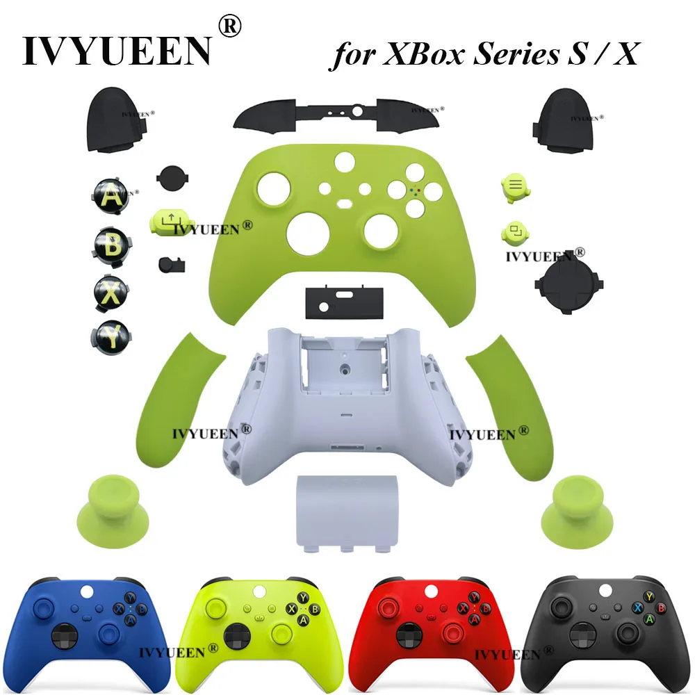 IVYUEEN Replacement Housing Shell for Xbox Series X S Controller Case Faceplate Cover RB LB RT LT Trigger Button Mod Side Rails
