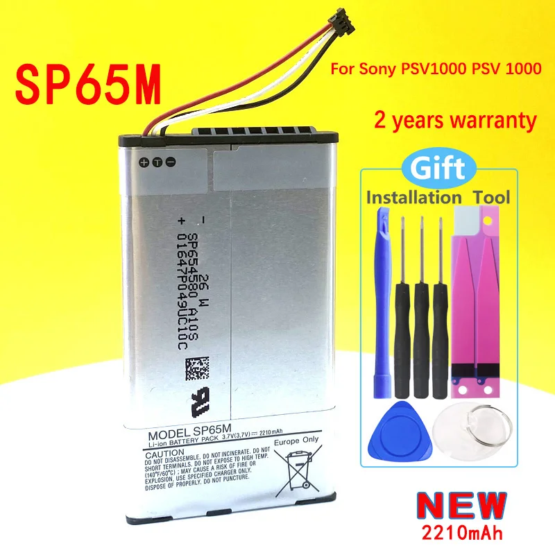 

New SP65M 3.7V 2210mAh Battery For Sony PSV1000 PSV 1000 PCH-1001 PCH-1101 PSV VITA Gamepad Replacement With Tracking Number