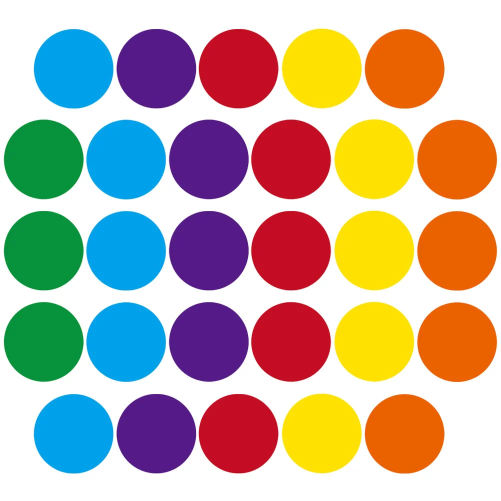 

5 Sets of Classroom Floor Markers Round Shape Carpet Markers Color Cognition Educational Markers Stickers
