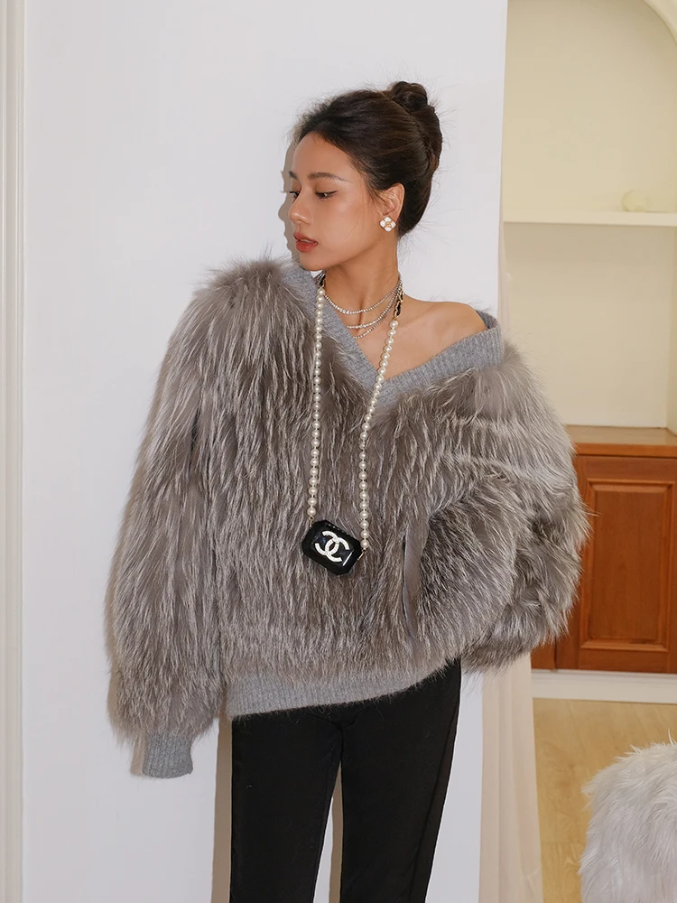 

Women's 2023 New Winter Full Leather Young Fur Coat