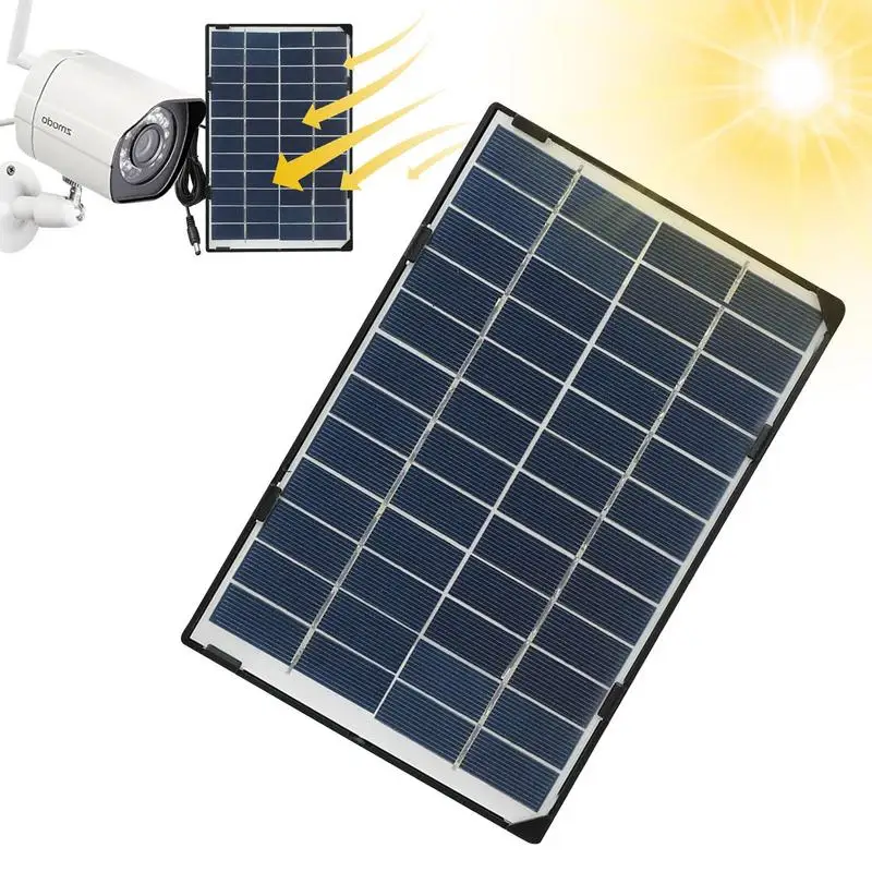 Solar Panel Charger For Camera 6W 12V Wall Mounted USB Mini Solar Powered Panel Charger For Outdoor Security Surveilance Camera