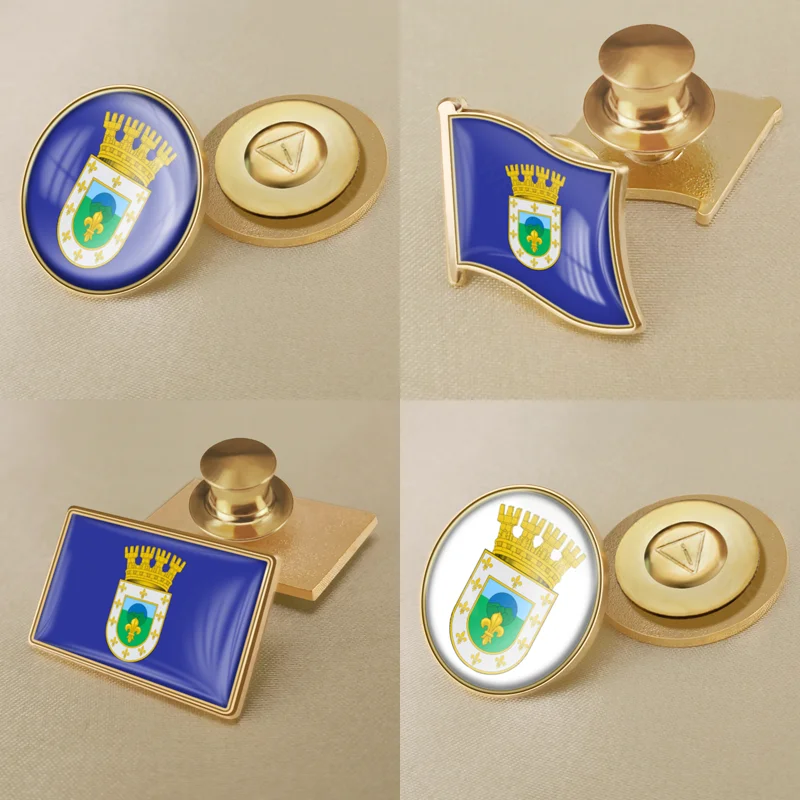 

Coat of Arms of Penaflor of Chile Flag Lapel Pins Broochs Badges