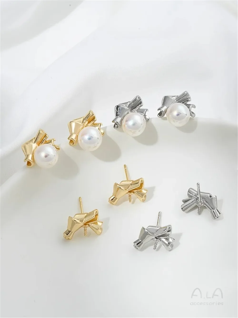 14 К позолоченный рулон ленты завязанный вручную держатель для бусин с