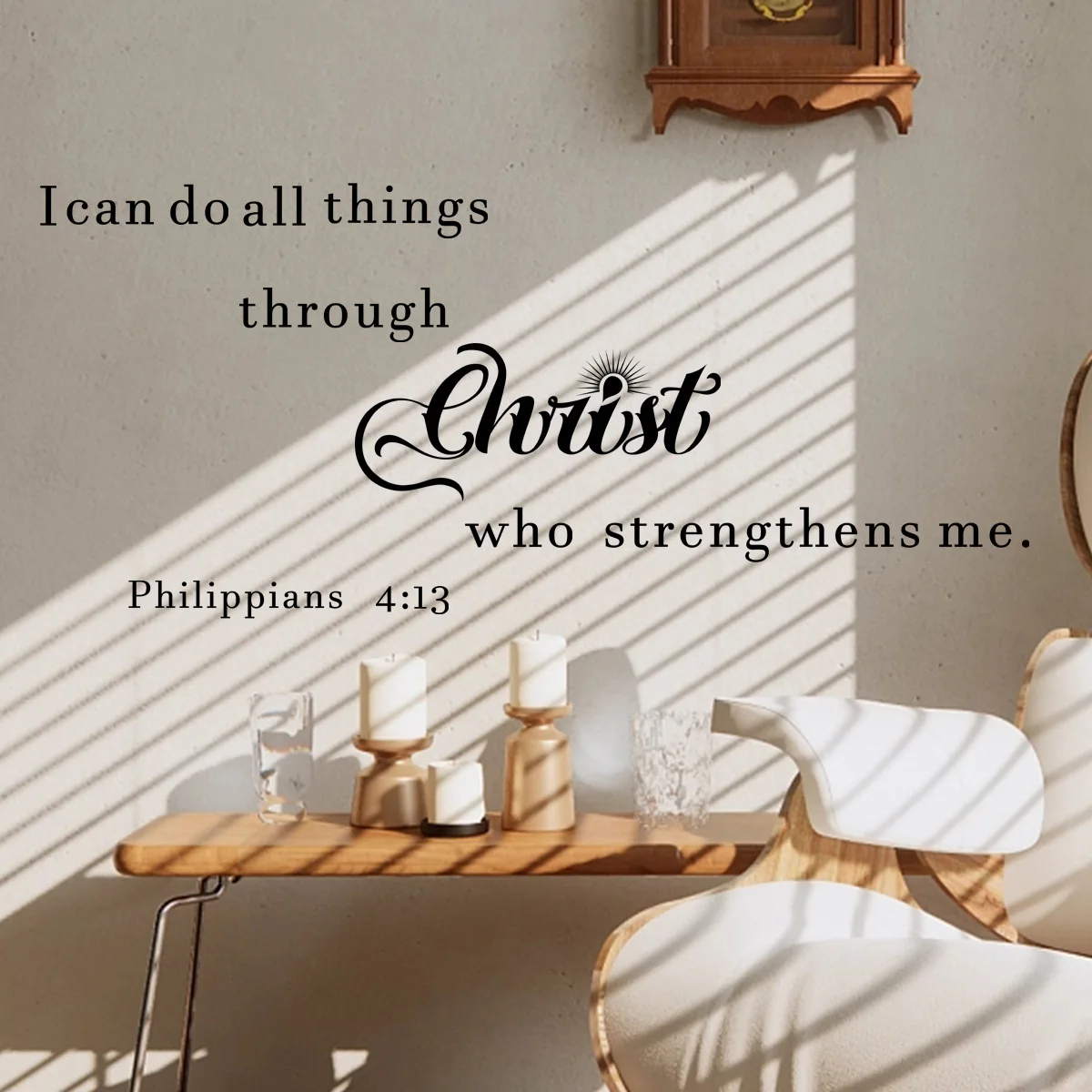 1 шт. наклейка на стену с шрифтом I CAN DO ALL THINGS — красивые наклейки принтом слогана