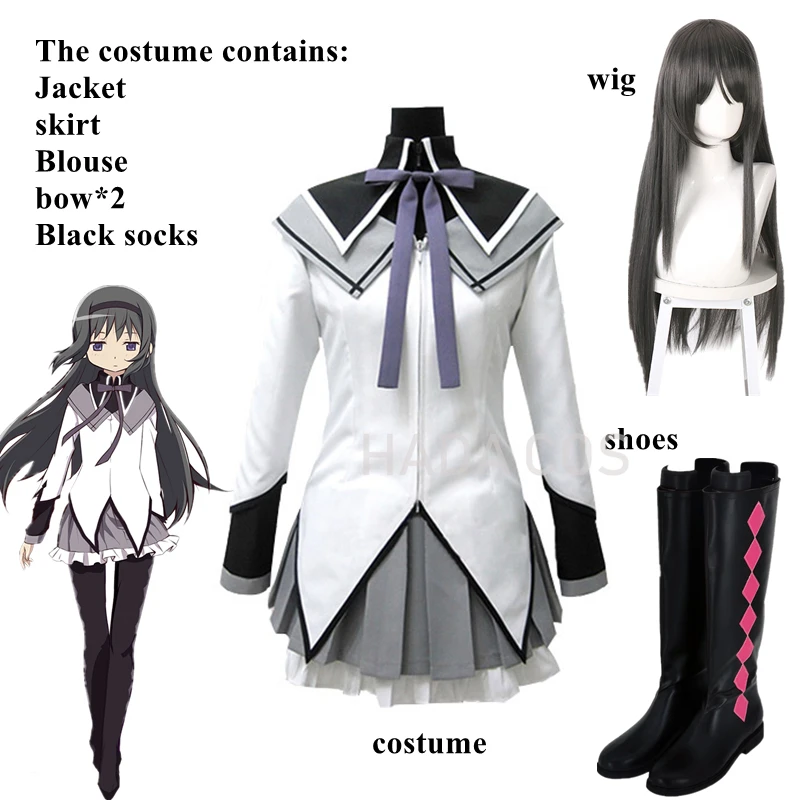 Костюм для косплея Akemi Homura аниме Puella Magi Madoka магический костюм платье Лолита