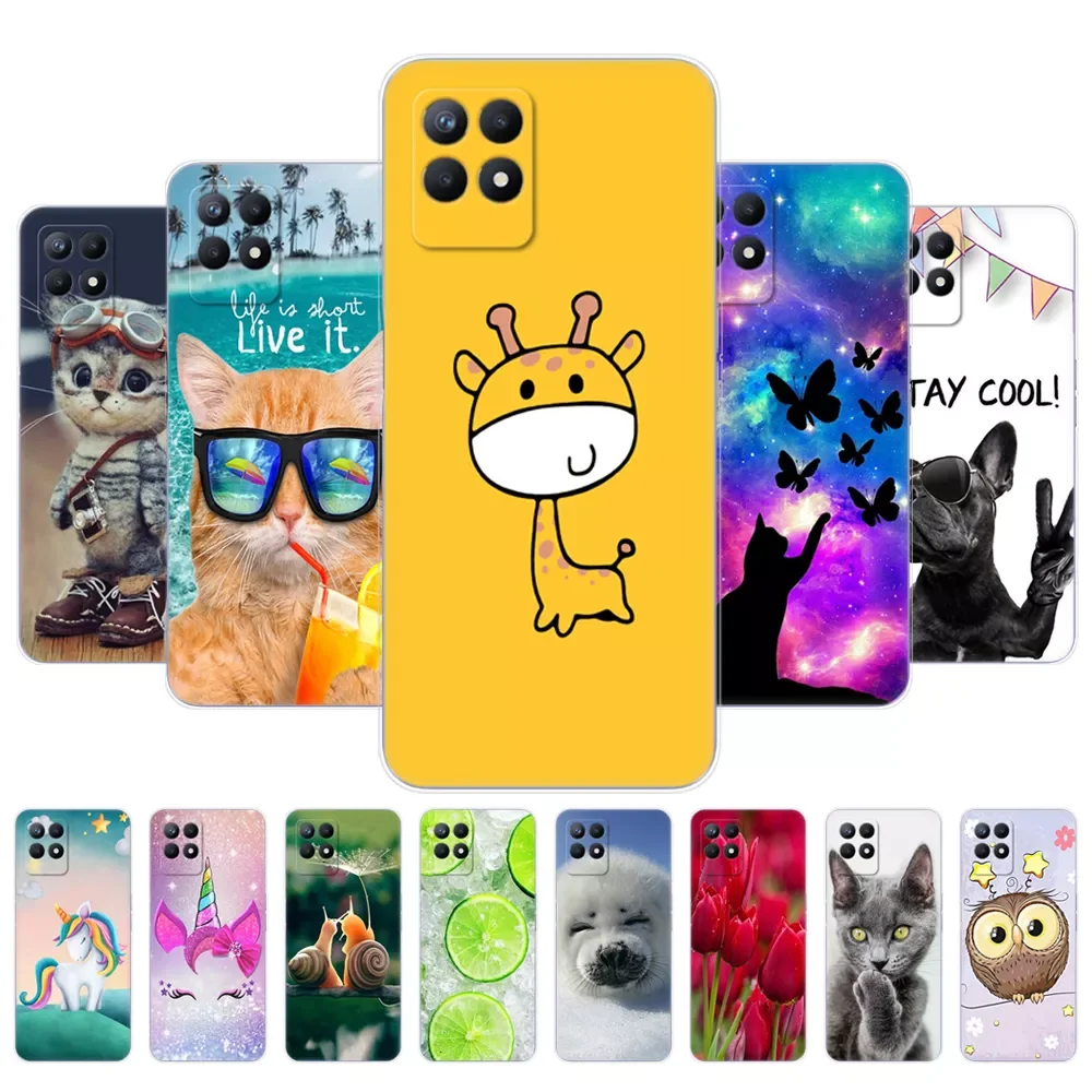 

For Realme 8i Case 6.6inch Silicon Back Cover For OPPO Realme8i Soft Case RMX3151 Phone Case bumper Funda TPU Coque Capa Etui