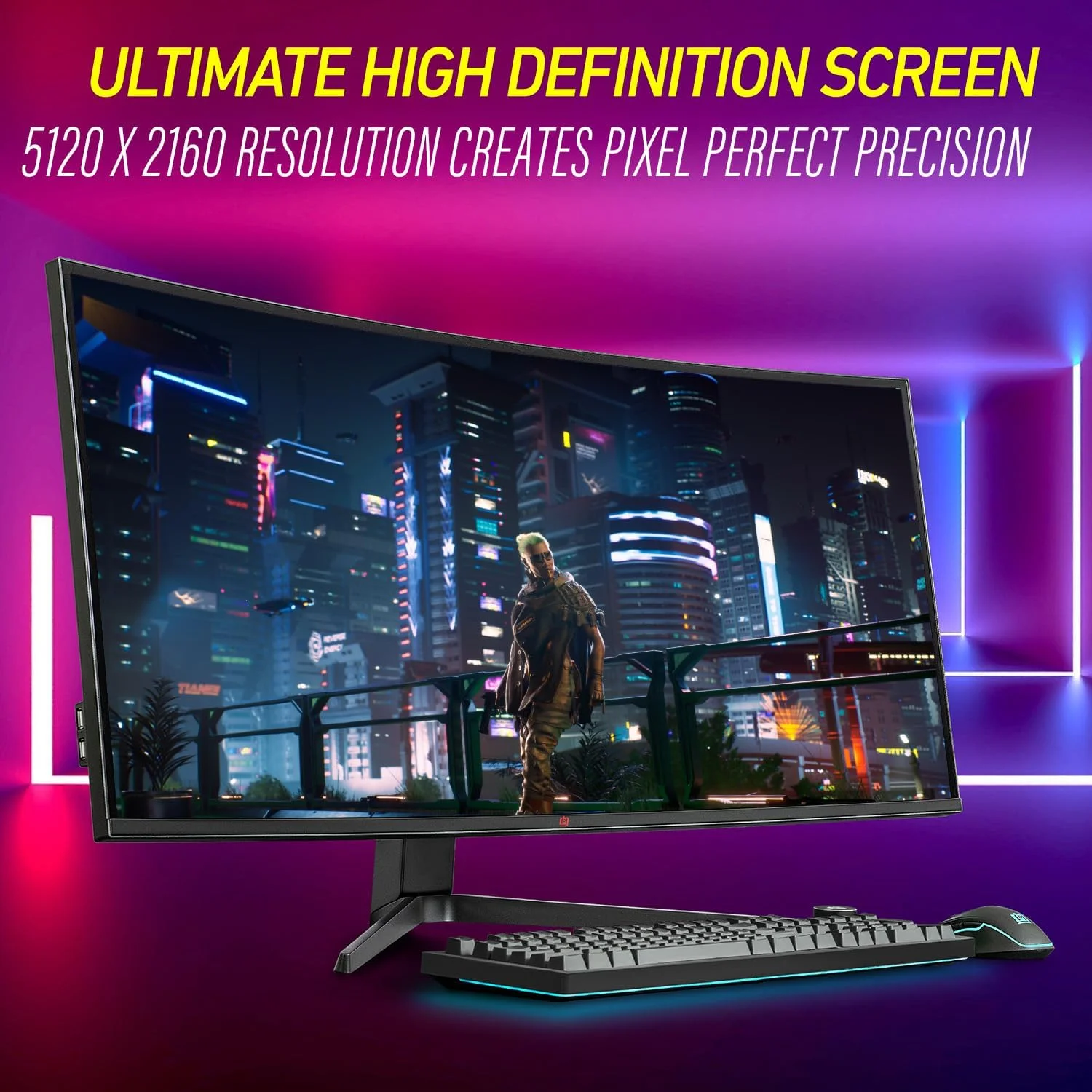 40-дюймовый изогнутый сверхширокий монитор Nano IPS 5120x2160 5K2K 21:9 HDR10 AdaptiveSync 100% sRGB HDMI 2.0 DP