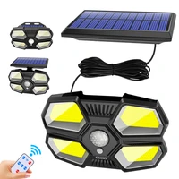 solar lights outdoor waterproof solar wall lamp with 4 lighting face 3 mode easy to install perfect for patio yard garden garage