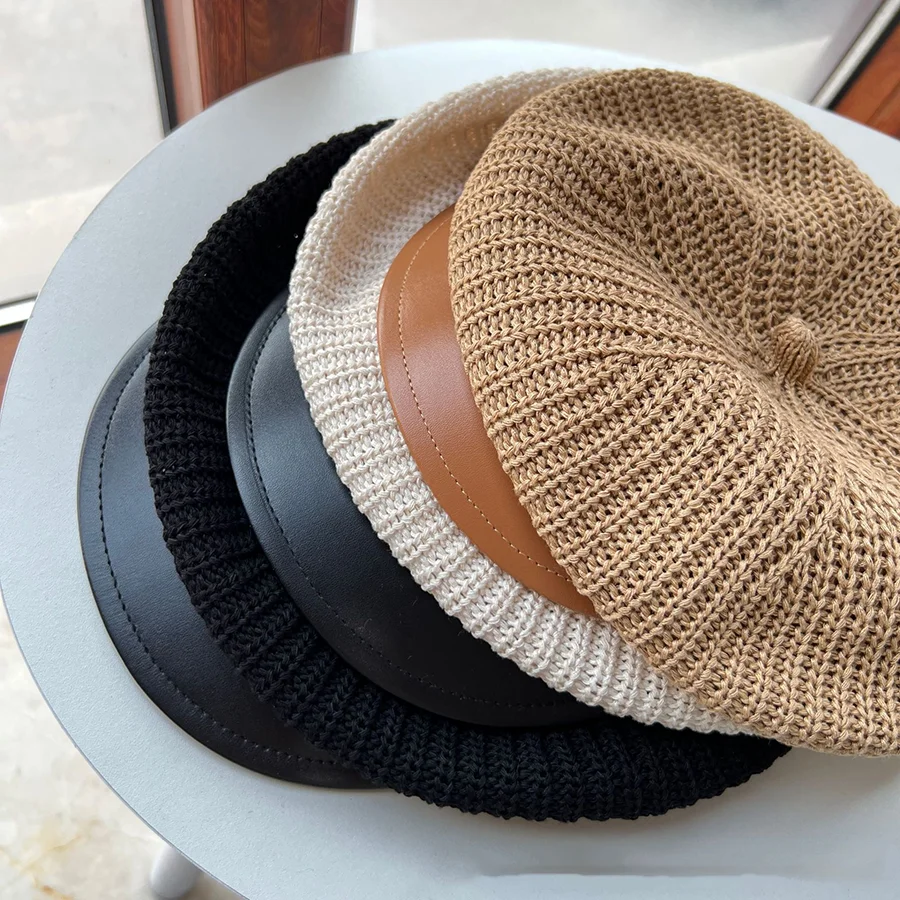 Новинка осенне-зимний женский модный плотный вязаный берет универсальная