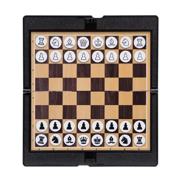Magnetic Folding Chessboard Wallet Chess Set Portable Travel Family Party Chess Set International Chess Game 1