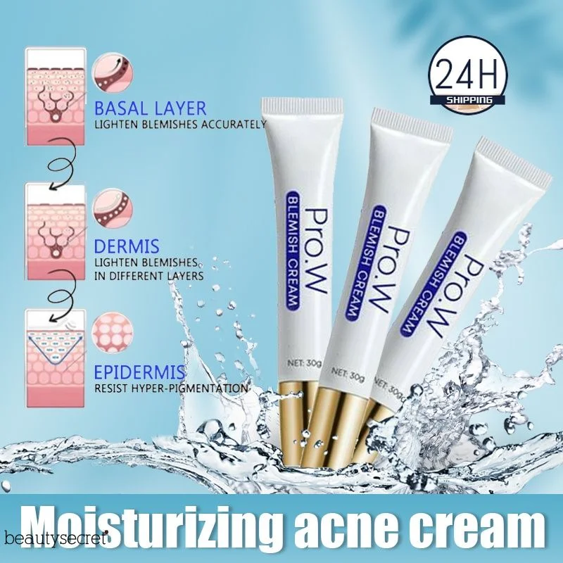 Pro.W Blemish Acne Cream Spots Removal Pimple Ointment Scar Mark Anti-aging Brightening Moisturizing Skin Smooth Face Care {beau