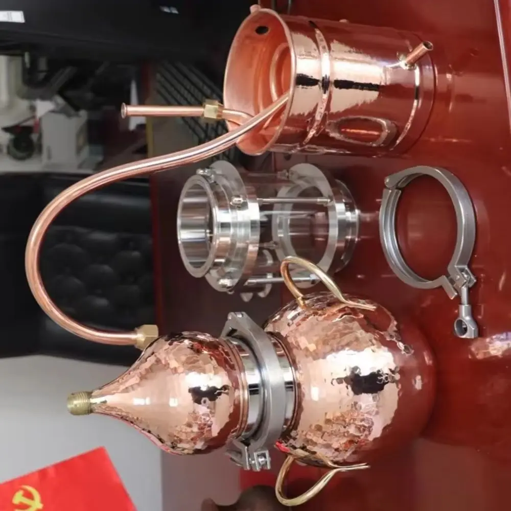 Фото 5 л, дистиллятор из чистой меди, бытовое небольшое антикварное дистилляционное оборудование, дистиллированное ликерное оборудование, перспективное дистилляционное оборудование №1