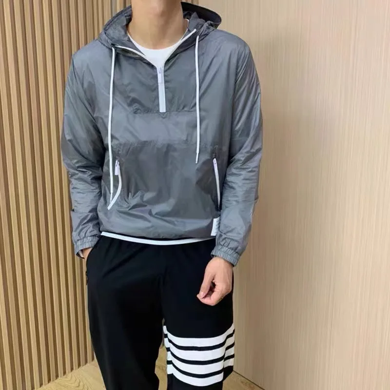 

Women's Fashion Brand Jacket Luxury Nylon Fabric Design Original High Quality Coat Famous Men's High-end Tops Jacket With Hat