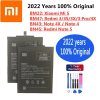 2022 years xiaomi original battery for xiaomi mi 5 redmi 3 3s 3x 3 pro 4x redmi note 5 4x 4 note5 note4x bm47 phone batteries