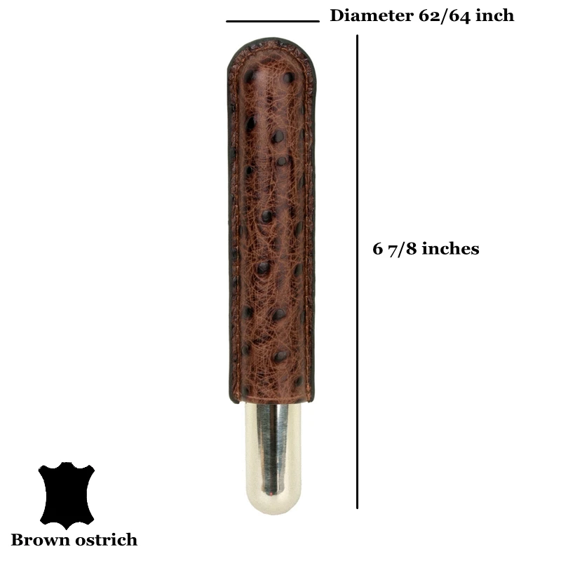 Футляр для сигар из натуральной кожи с рисунком страуса держатель нержавеющей