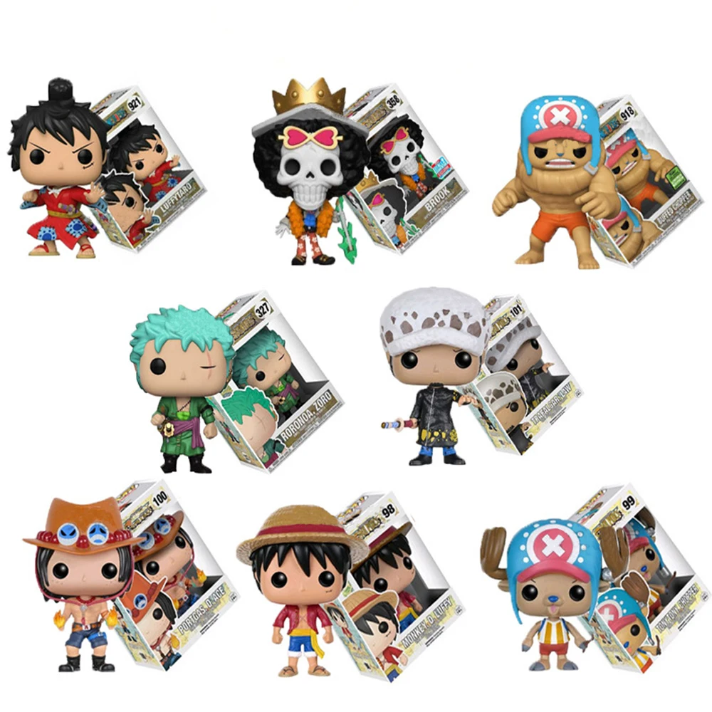 

POP Anime One Piece Figure Luffy & Chopper & ACE & Law & ZORO & Brook & Usopp Figures Vinyl Doll Collection Toys Anime Figure
