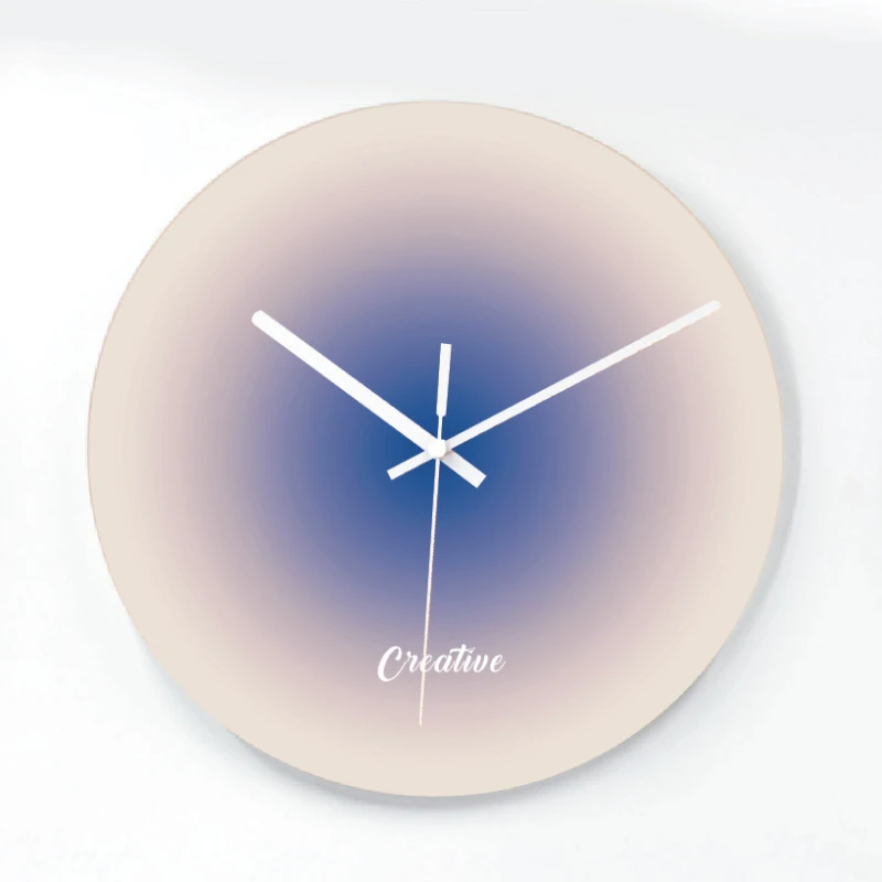 

Creative gradient color glass clock wall watch home wall watch creative personality simple gradient creative art clock